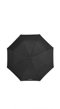Load image into Gallery viewer, Samsonite Wood Classic S 3-Section Auto Open/Close Short Umbrella – Black Compact Travel Umbrella