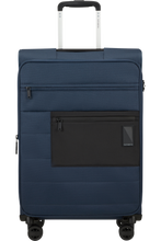 Load image into Gallery viewer, Samsonite Vaycay Spinner 66cm Medium Luggage (24”) – Navy Blue Expandable Suitcase