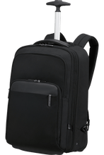 Load image into Gallery viewer, Black Evosight Wheeled Laptop Backpack 17.3"