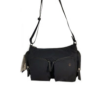 Load image into Gallery viewer, Black Blazing Four-Pocket Medium Handbag