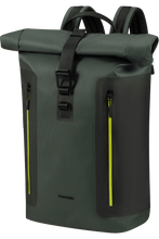 Load image into Gallery viewer, Dark Teal Green Coatify Biz Rolltop Backpack 15.6"