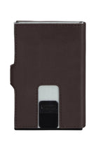 Load image into Gallery viewer, Samsonite Alu Fit-202 Slide-Up Wallet – Dark Brown Aluminium & Leather RFID Card Wallet
