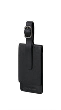 Load image into Gallery viewer, Samsonite Black Cowhide ID Leather Luggage Tag