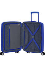 Load image into Gallery viewer, American Tourister SoundBox Blue 55cm Cabin Luggage – Expandable Spinner Suitcase