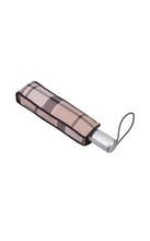 Load image into Gallery viewer, Samsonite Alu Drop S-Safe 3-Section Auto Open/Close Umbrella – Beige Check Compact Travel Umbrella