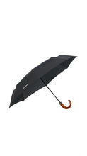 Load image into Gallery viewer, Samsonite Wood Classic S 3-Section Auto Open/Close Umbrella – Black Crook Handle Umbrella
