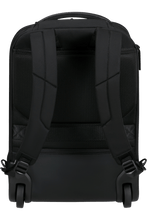 Load image into Gallery viewer, Black Evosight Wheeled Laptop Backpack 17.3&quot;
