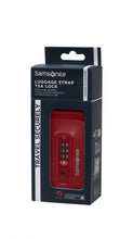 Load image into Gallery viewer, Samsonite Red Adjustable Suitcase Strap - Luggage Strap with TSA Lock
