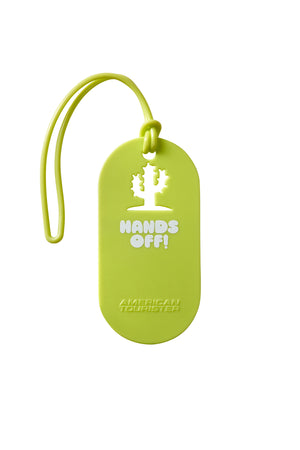 American Tourist. Ta Luggage Tag - Hands Off